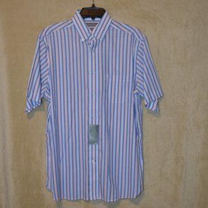 Men’s Size M Cremieux Signature Collection Short-Sleeve Button-Down Shirt, NWT